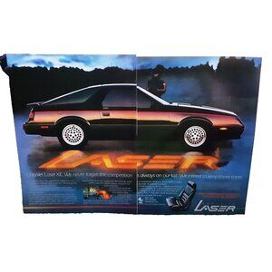 1985 Chrysler Laser XE Car Original Print Ad